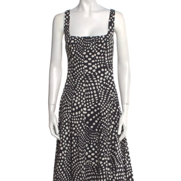 Staud Black Wavy Dot Wells Dress NEVER WORN with tags - Picture 1 of 6